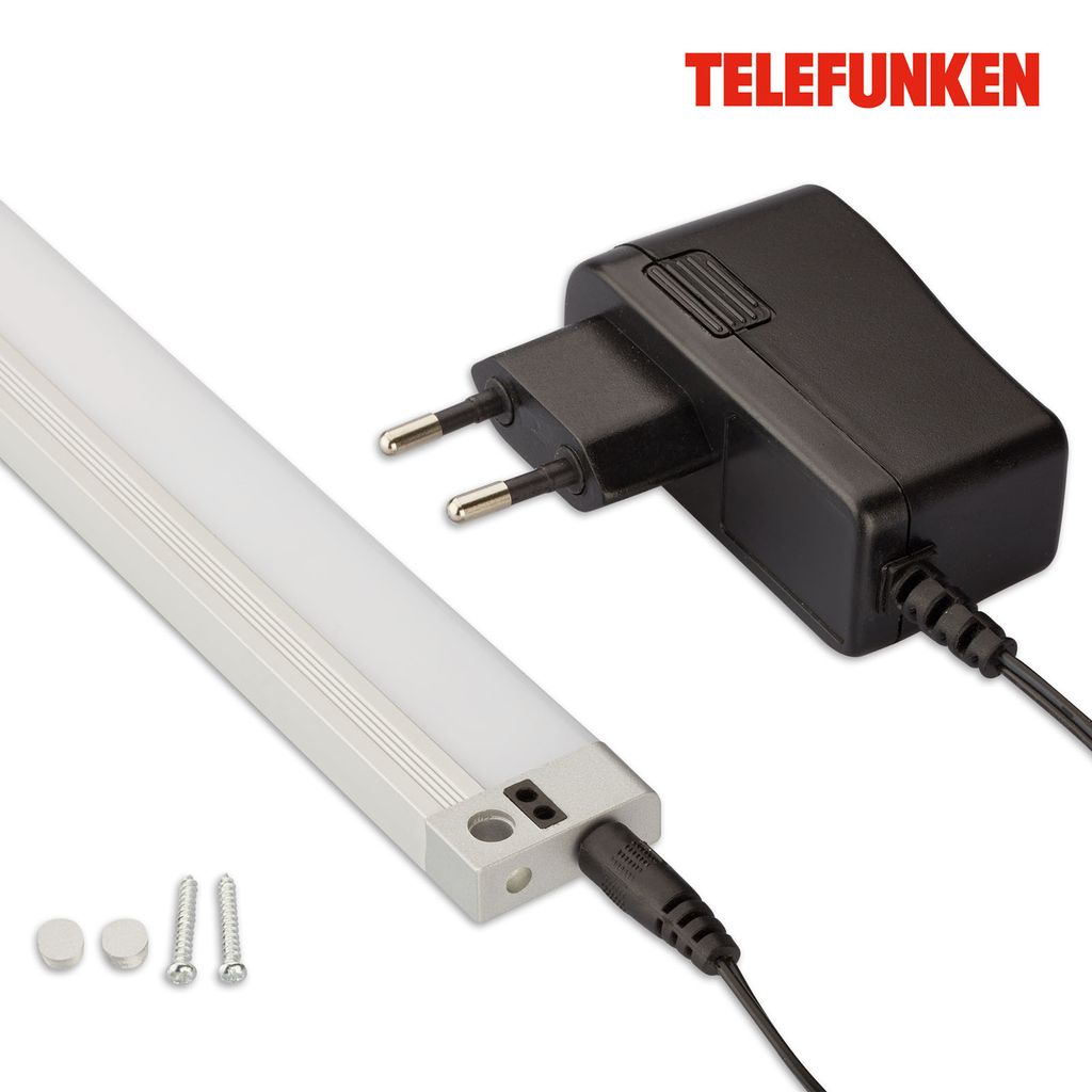 Telefunken Sensor Unterbauleuchte, 50 cm, 8 W, 650 lm, Silber