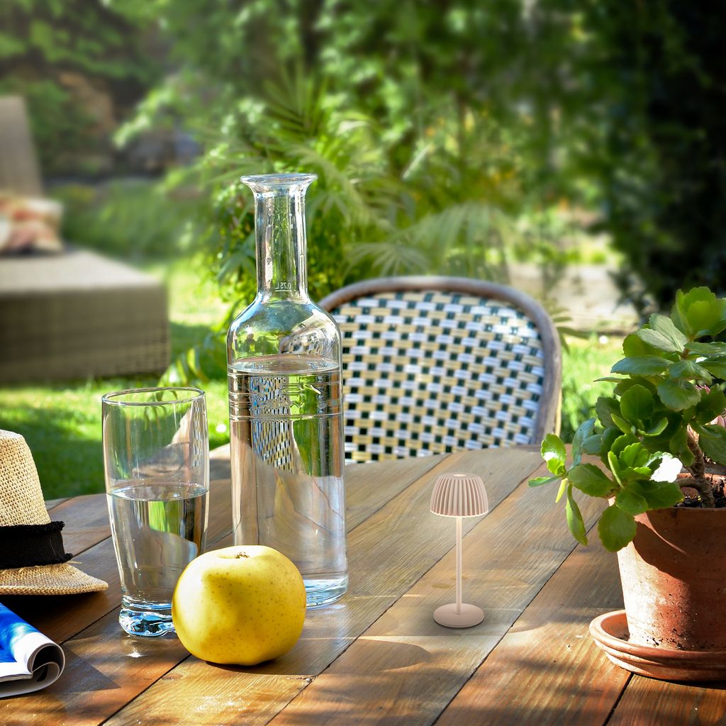 LED Tischlampe Akku LED Tischleuchte Dimmbar Kabellos Touch Aussen/Innen 8