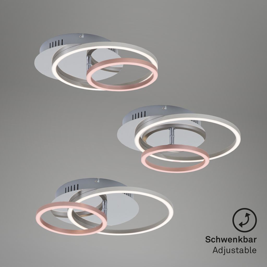 LED Deckenleuchte, 39 cm, 30 W, Alu-Chrom