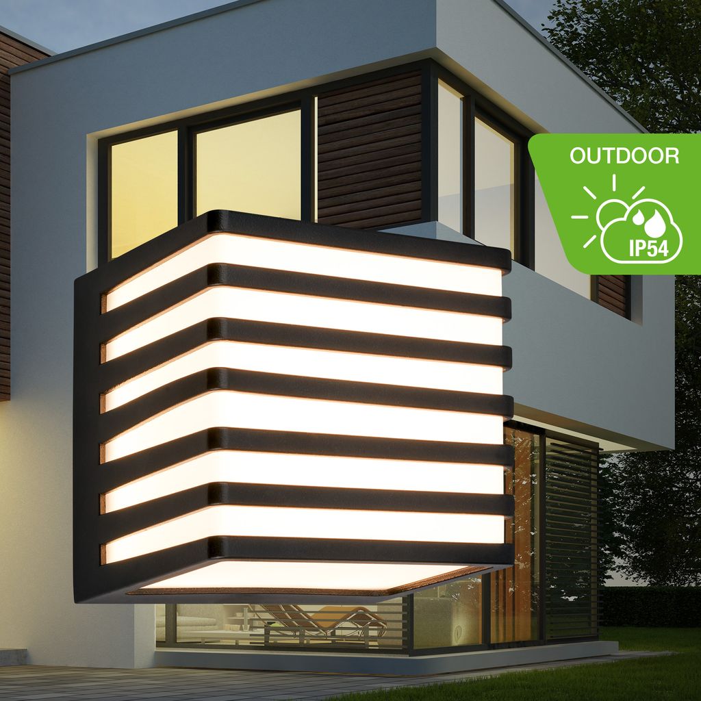 Wandlampe Außen Außenleuchte Außenbeleuchtung Spritzwasser- und Staubschutz 11