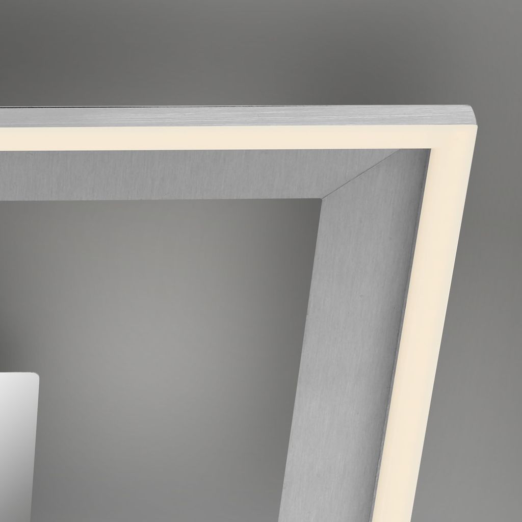 LED Deckenleuchte, 44 cm, LED-Platine, 22 W, 950 lm, alu-chrom