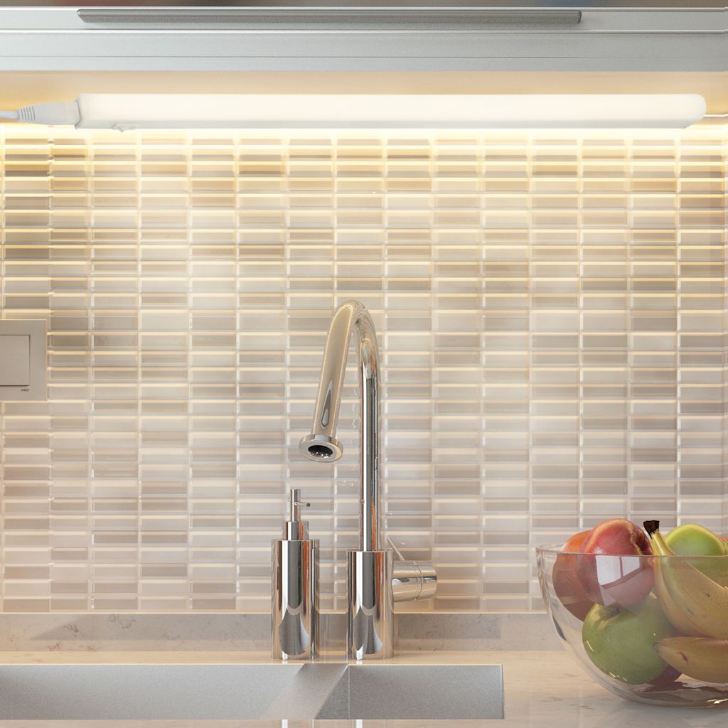 2 x LED Unterbauleuchte Unterbaulampe 58.5cm Küche Lichtleiste 8W 800lm Weiß 2