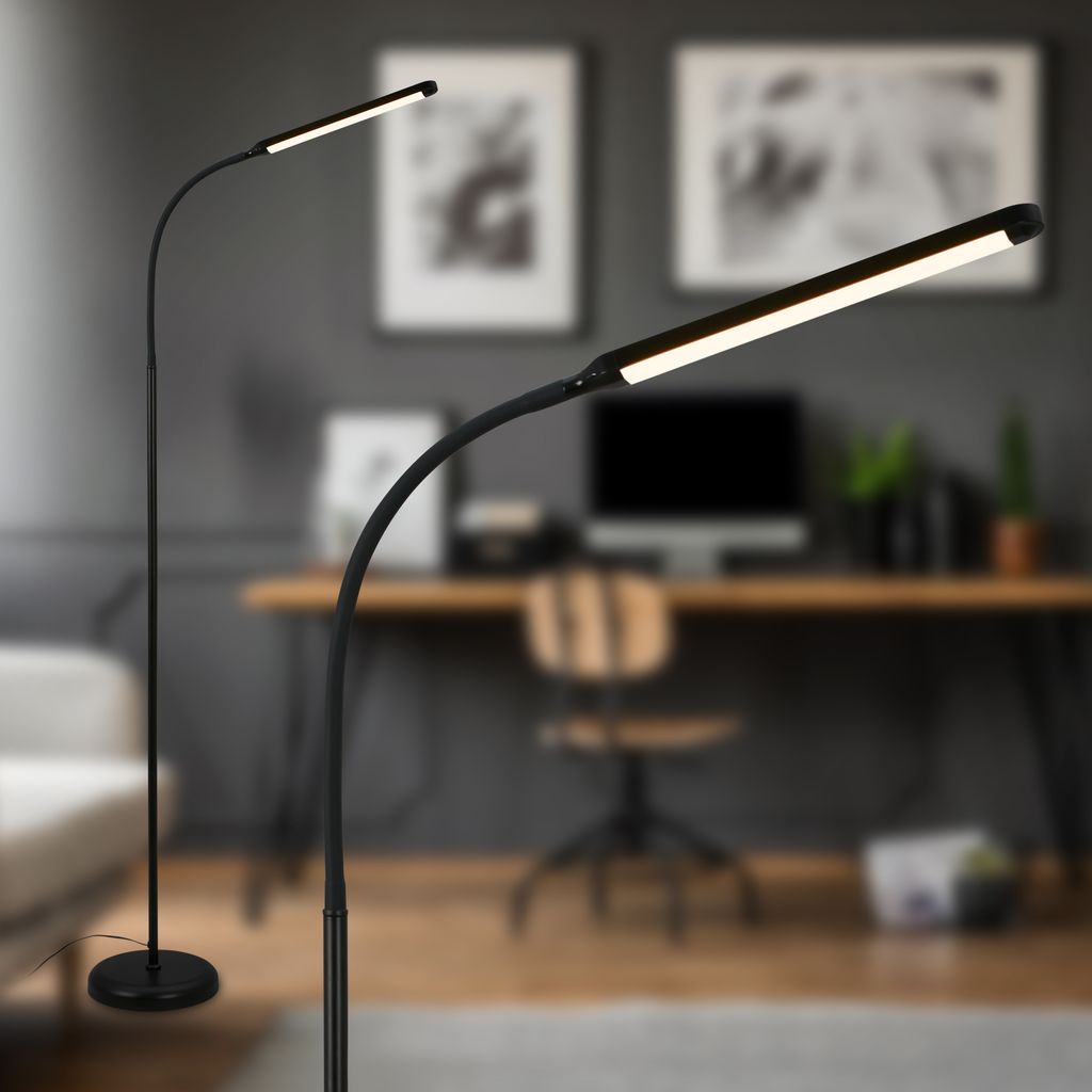 LED Stehlampe LED Stehleuchte Standleuchte Dimmbar Touch Warmweiß Schwenkbar 1