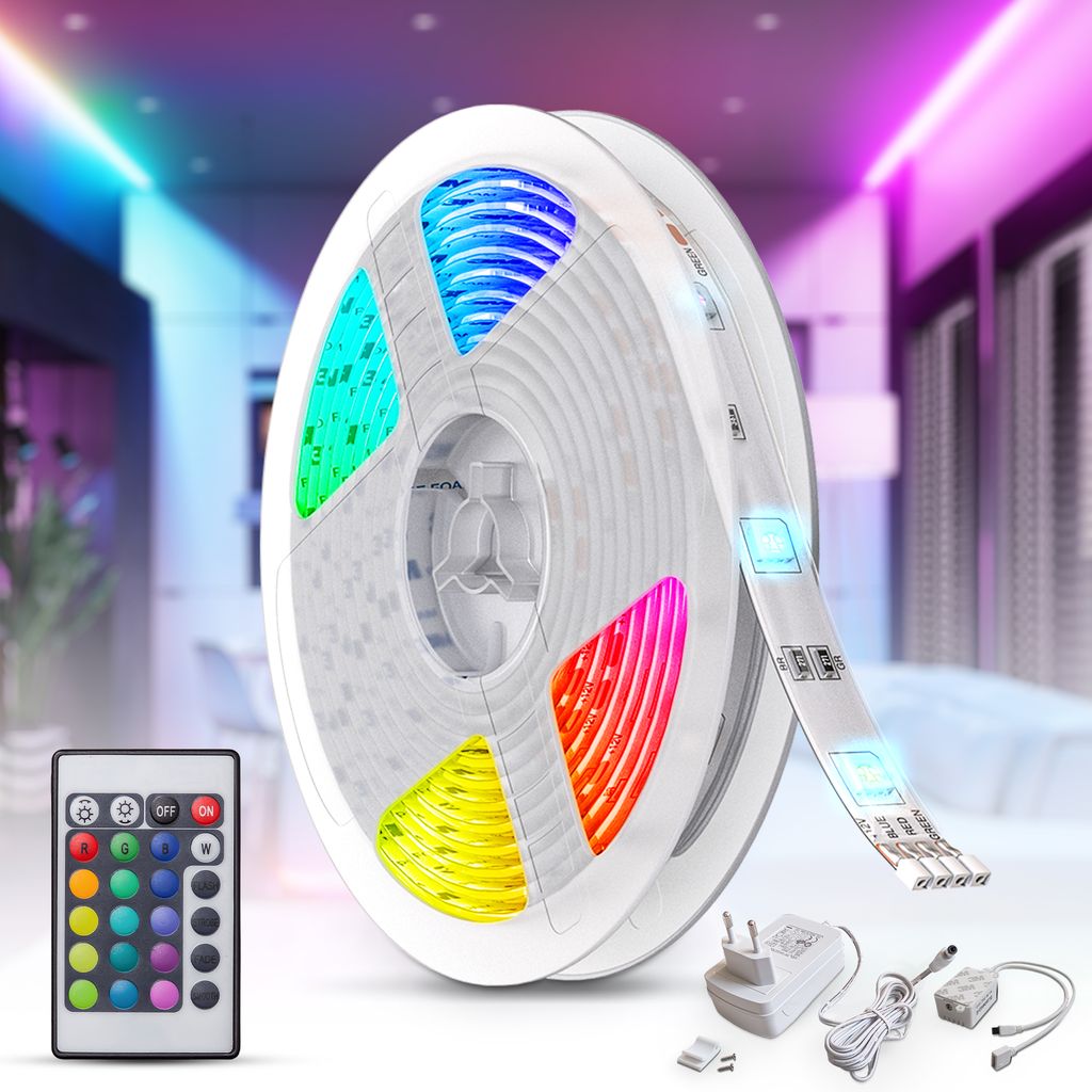 5m LED tape strip RGB stripe light strip 230V