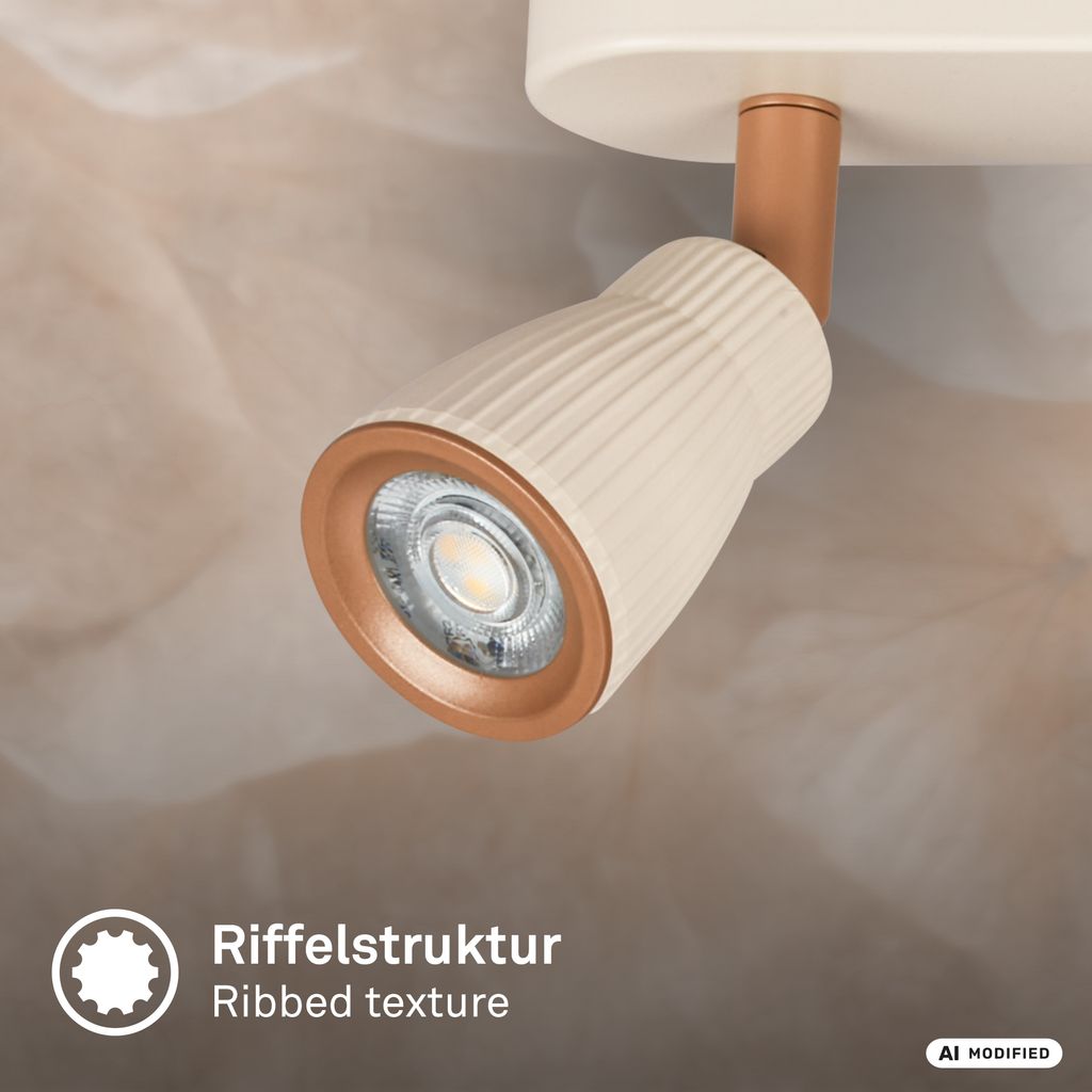 Riff Deckenstrahler 20 cm - 14W, 1600lm, LED, Schwenkbar, Warm Grey-Coffee