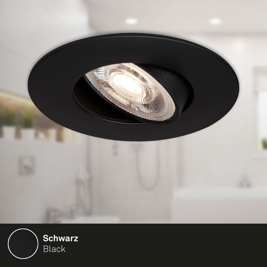 LED Einbauleuchte 4,4 cm 3x 4,9W 480lm schwarz