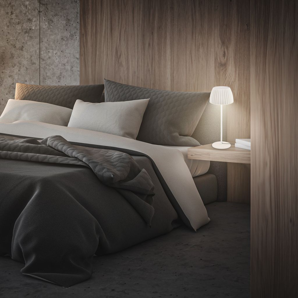 LED Table Lamp Off-White – Touch Dimmer, USB-C, 8W, Warm White
