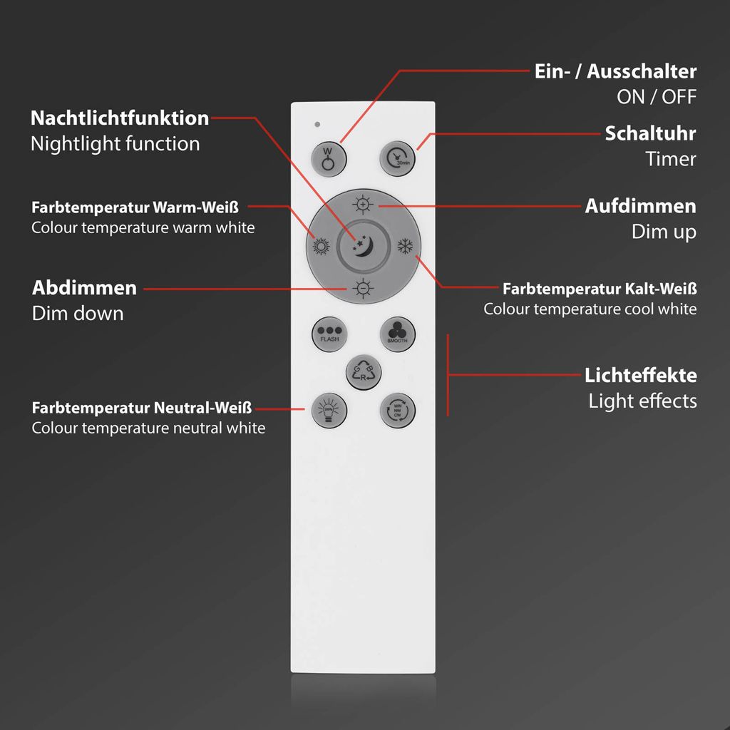 RGB CCT LED Panel, 100 cm, 24 W, Weiß