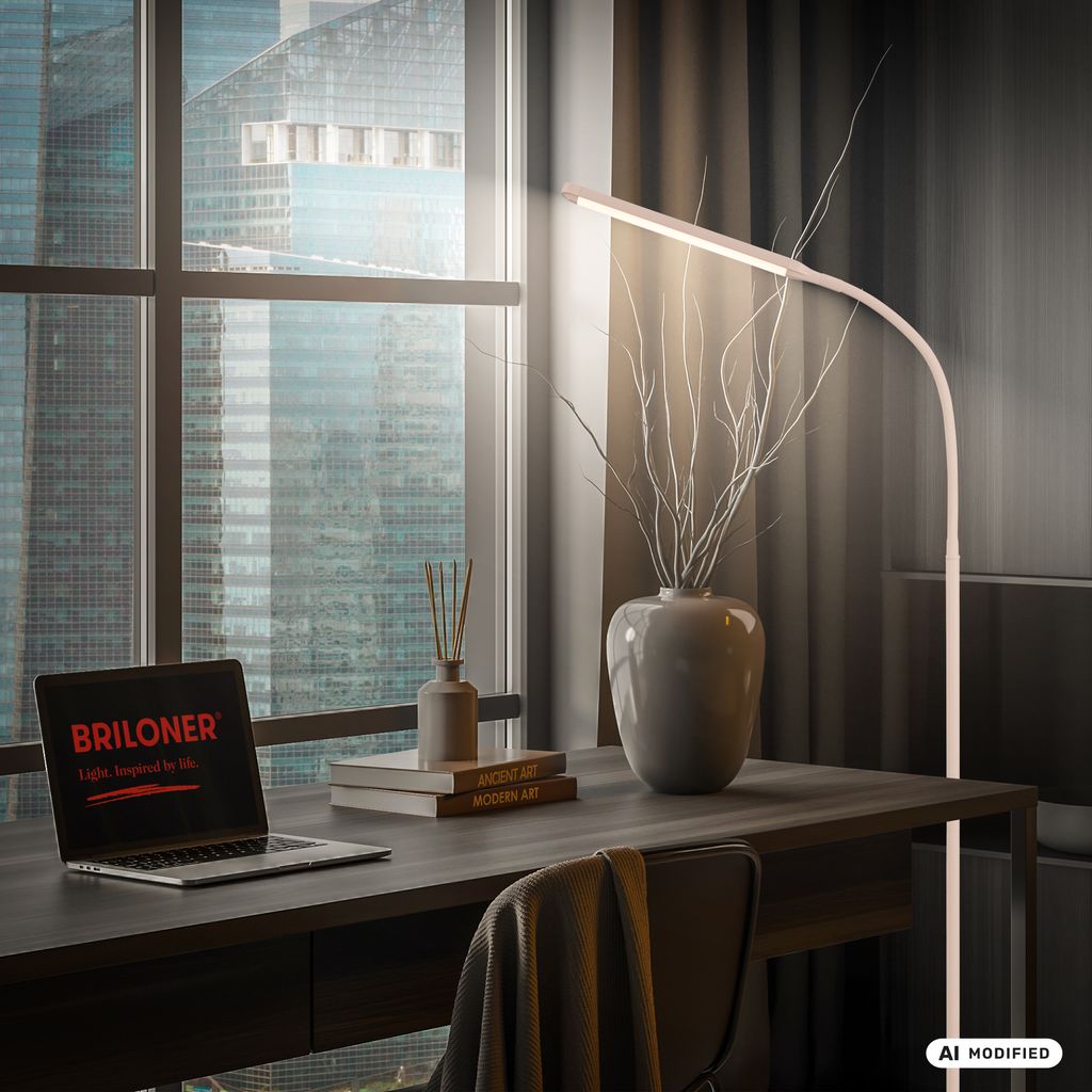 Mura Stehlampe - 6,5W, 600lm, LED, Dimmbar, Touch, Schwenkbar, Beige