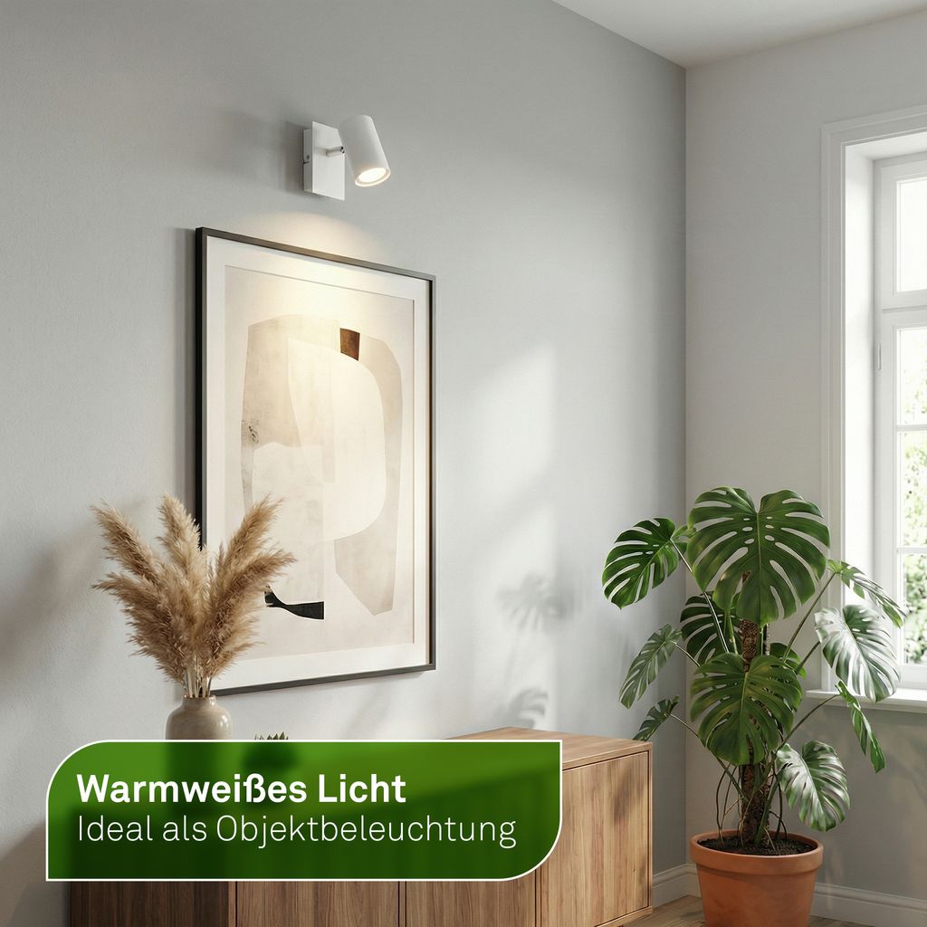 Briloner Isil A LED Wandleuchte innen, mit EEK A Lichtquelle*, Schwenkbar, Weiß