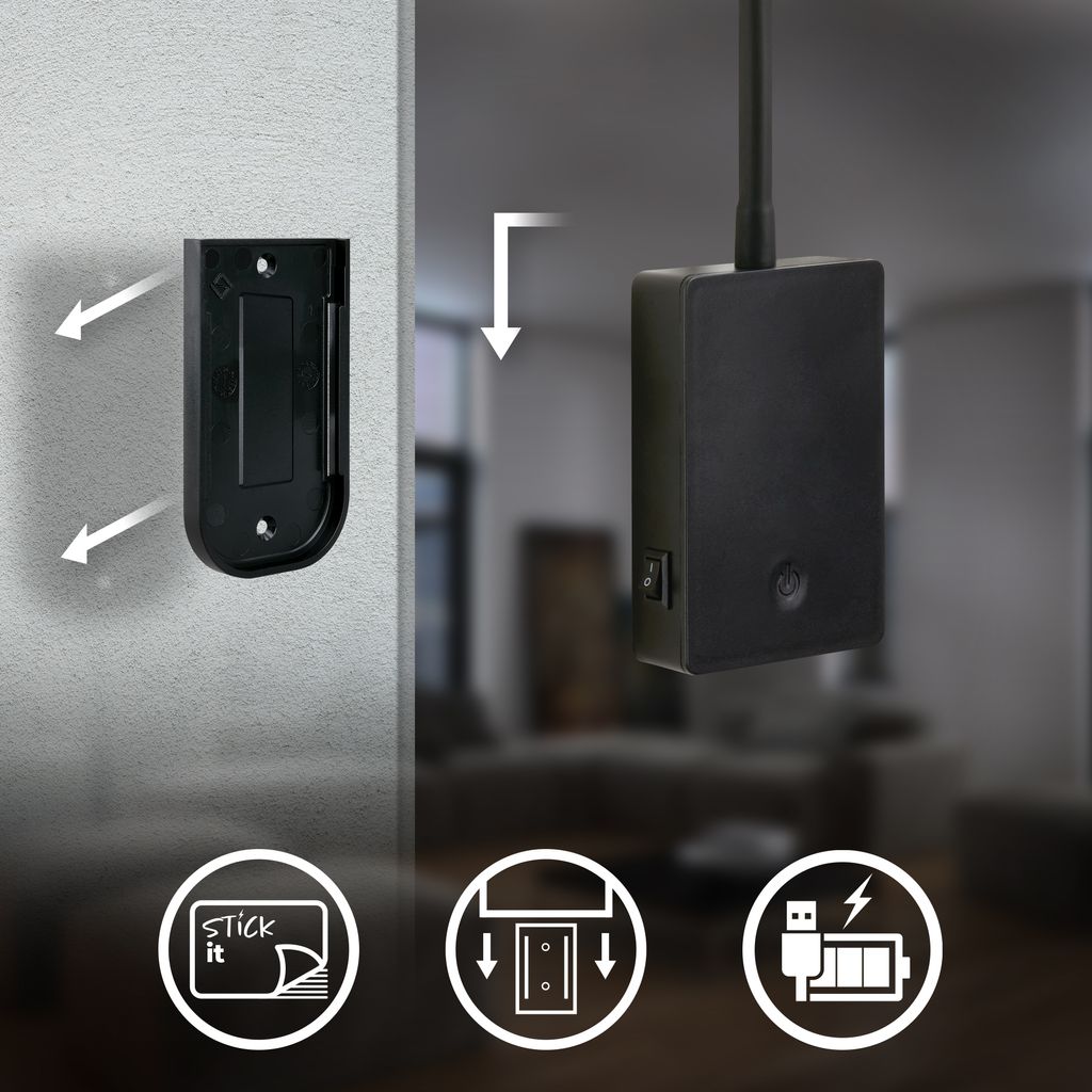 Cielo leeslamp - 2W, 200lm, LED, oplaadbare batterij, dimbaar, touch, zonder stroomaansluiting, zwart