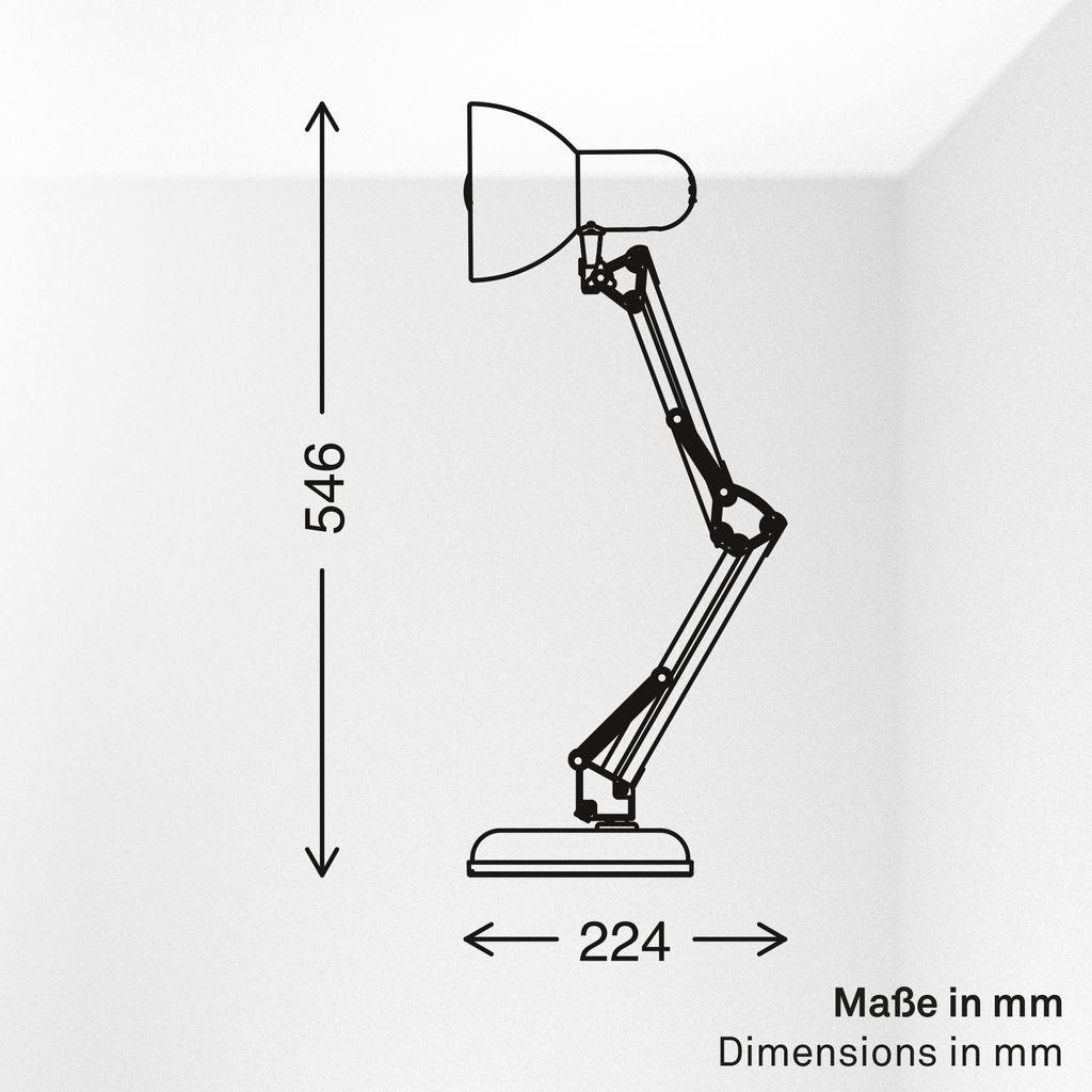 Tischleuchte, Ø 15,5 cm, max. 25 W, Schwarz