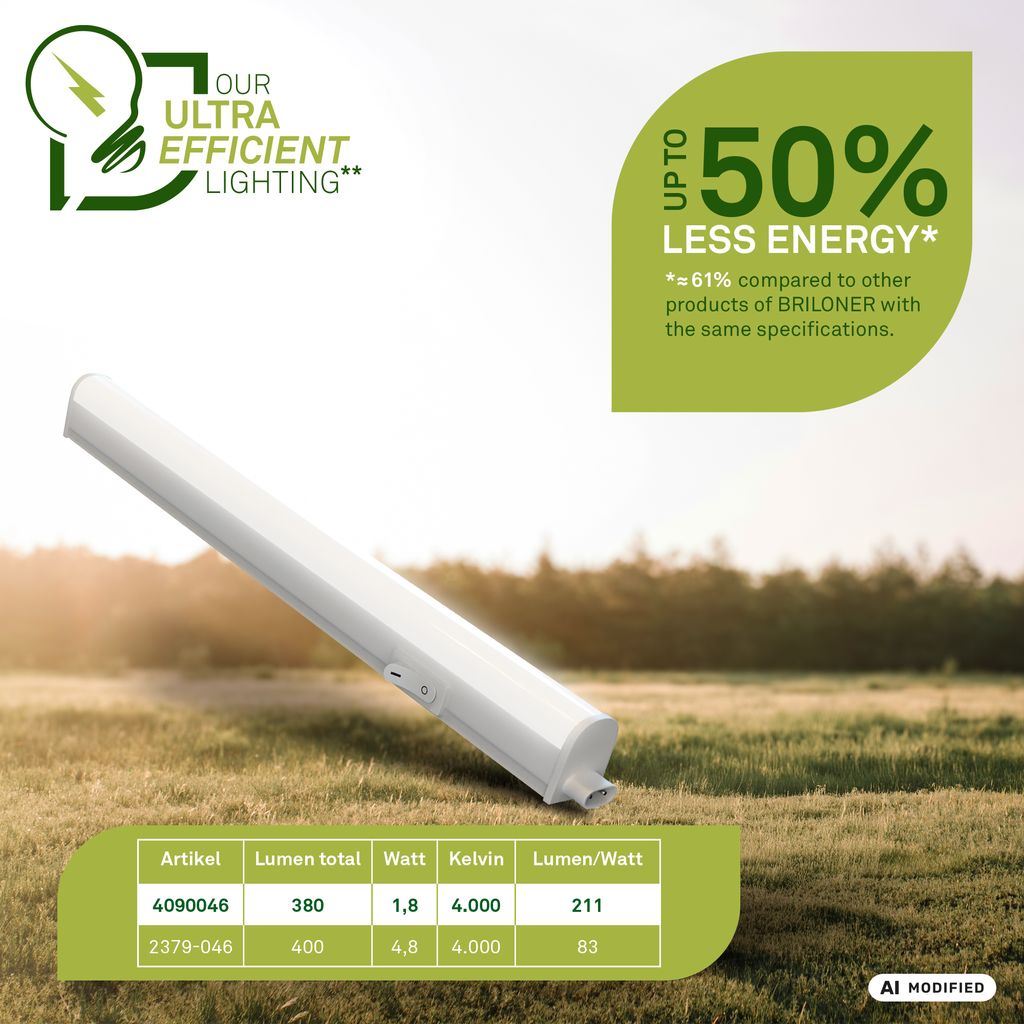 Took A LED Under Cabinet Light 31.3 cm - 1.8W, 380lm, EEC A Light Source*, Neutral White, White