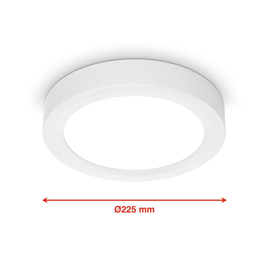 LED Aufbauleuchte Smart WiFi App Steuerung Bluetooth 18W weiß Metall Telefunken 9