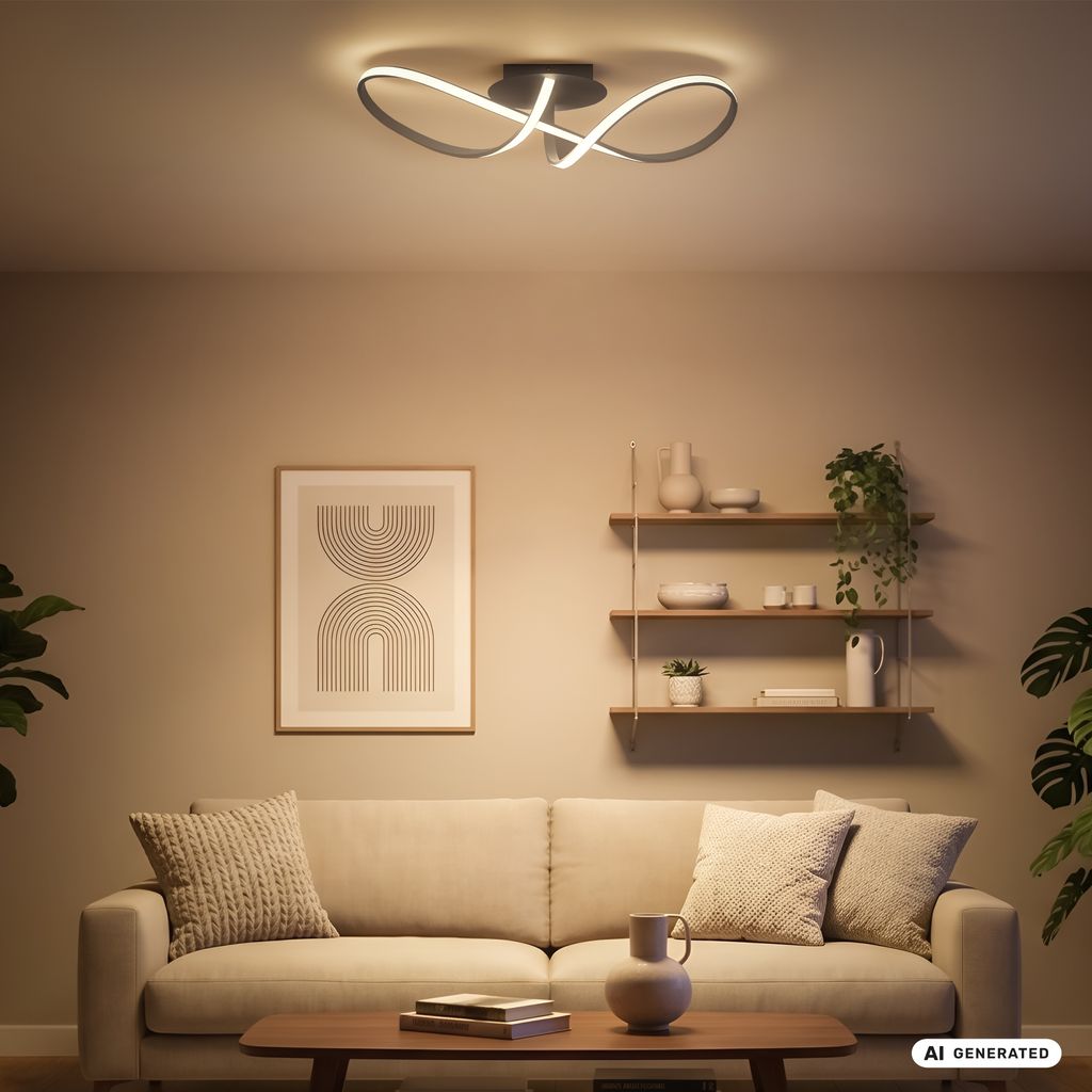 Swirl Deckenleuchte - 22W, 2900lm, LED, Warmweiß, Schwarz