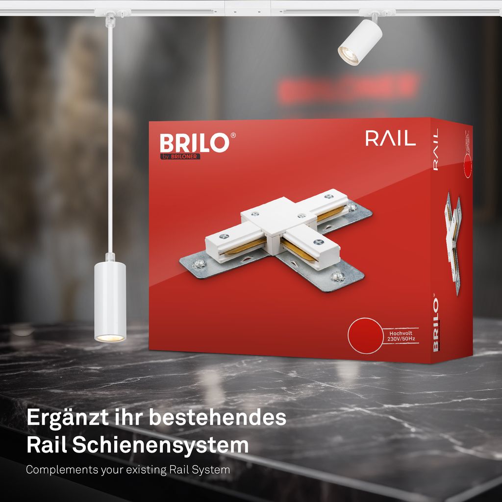 Rail T-Verbinder - 230V Schienensystem, Zubehör, Erweiterung, Weiß