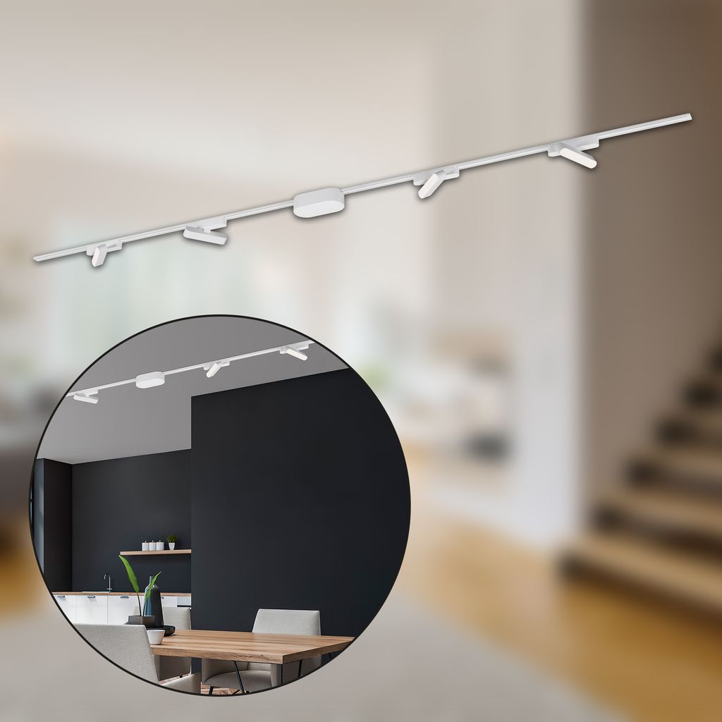 Briloner Luxtrail Schienensystem, Komplettset, 4x LED Tracklight, Weiß