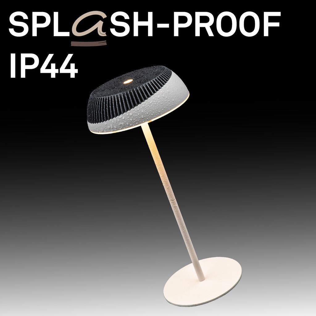 Alusta Tischleuchte - 2W, 200lm, Akku, LED, Touch, Dimmbar, Anthrazit metallic, Warm Grey