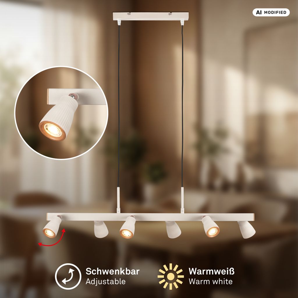 Riff Hängelampe - Schwenkbar, LED, Warmweiß, Warm Grey-Coffee