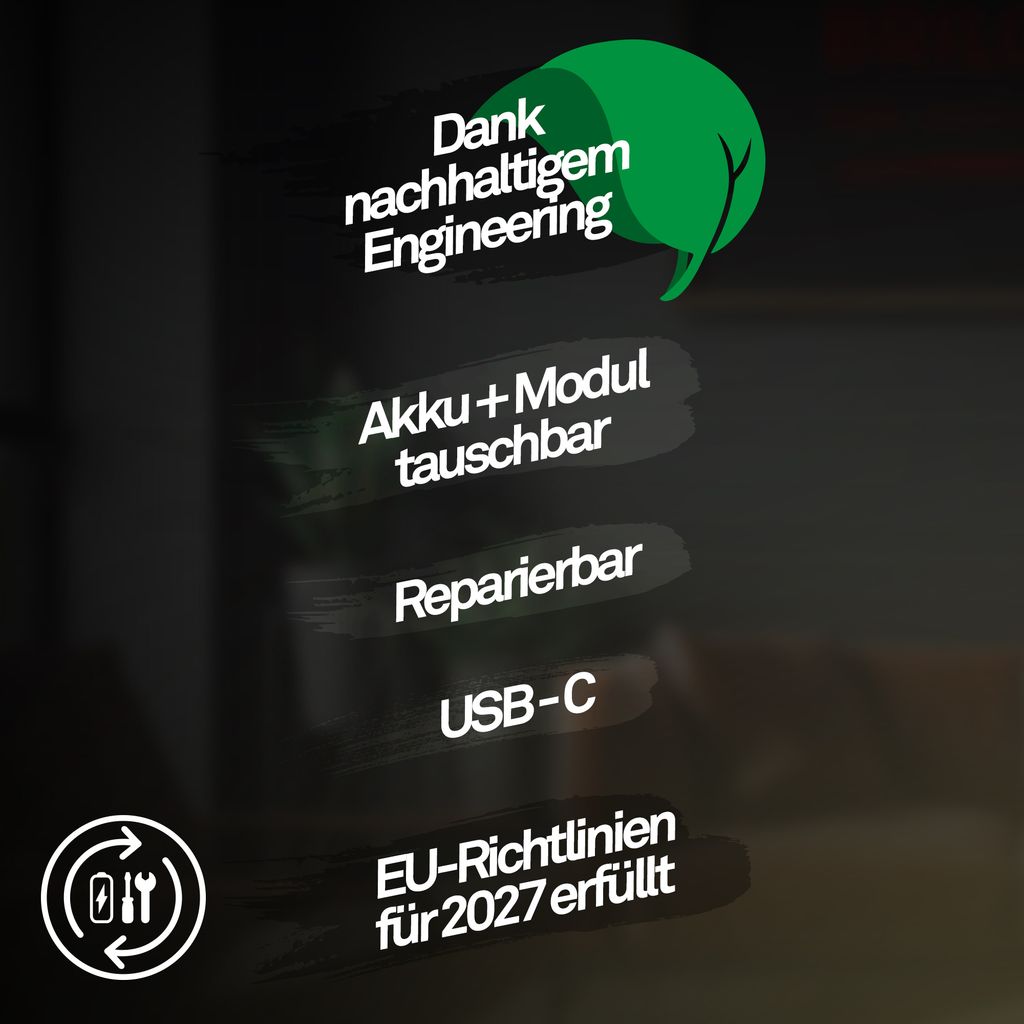 Isy Wandlampe - 2W, 140lm, Akku, LED, Touch, Dimmbar, 2er Set, Schwarz