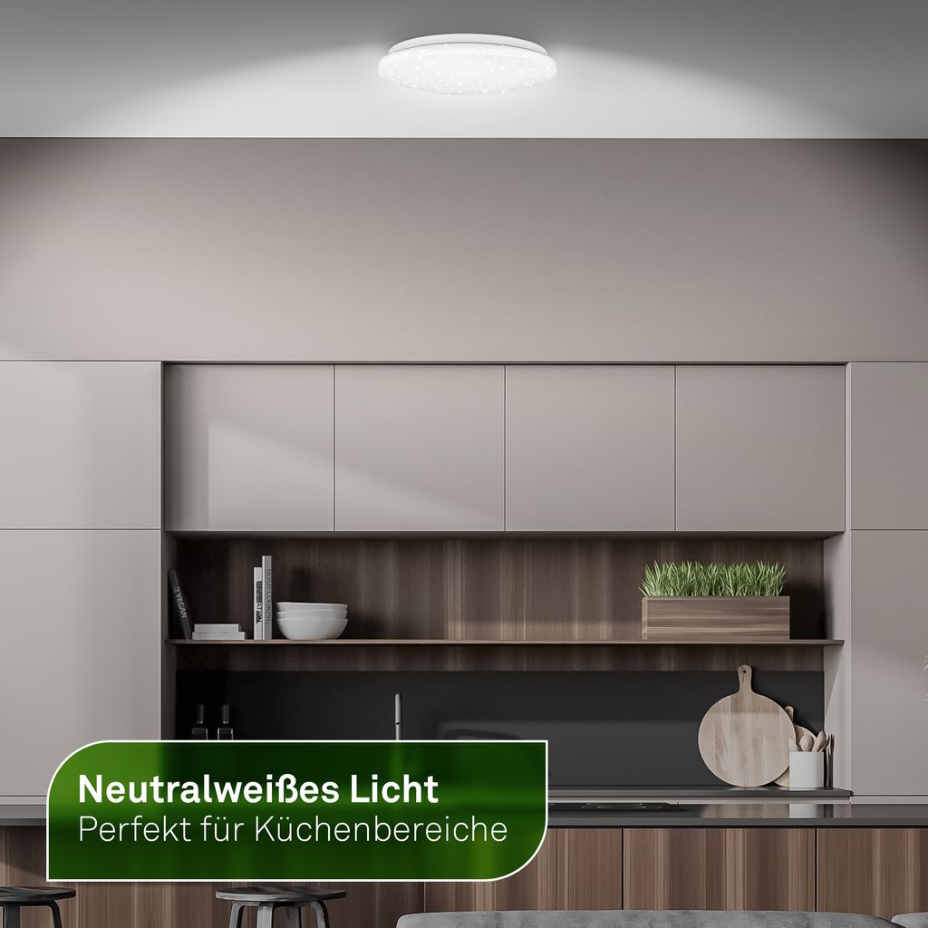 Vipe A Deckenlampe Ø29 cm - mit EEK A Lichtquelle*, Neutralweiß, Sternenhimmel, Weiß