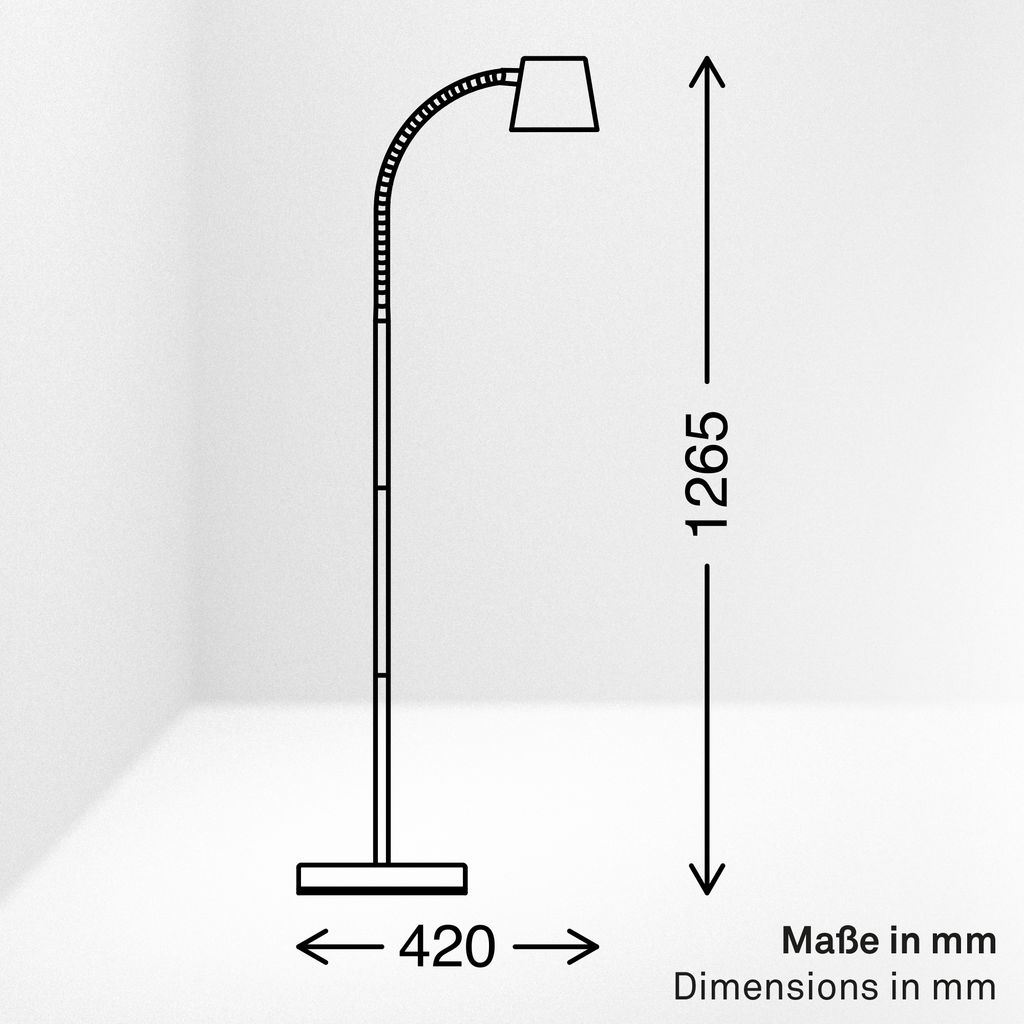 Briloner Cielo LED Stehlampe Kabellos, Dimmbar, Touch, Beige