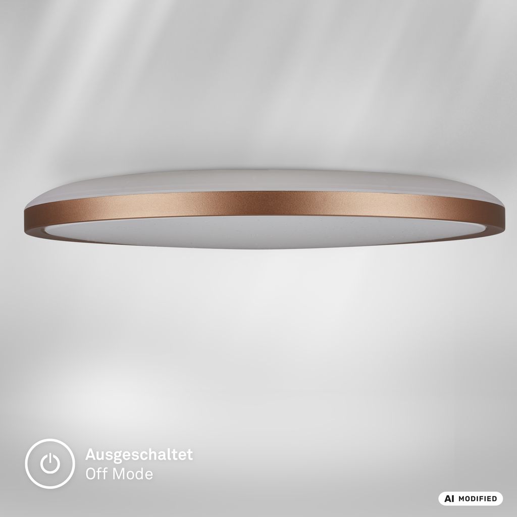 Slim LED Panel Ø29,3 cm - 18W, 2400lm, Sternenhimmel, Neutralweiß, Coffee