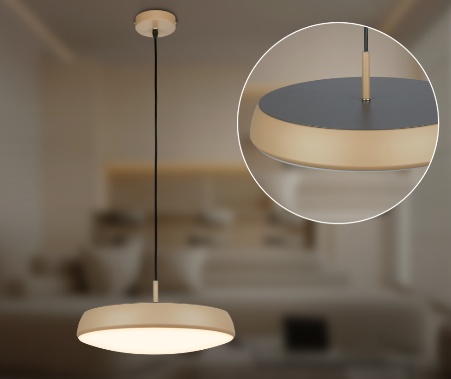 Nala Pendelleuchte - 14,5W, 1800lm, LED, Warmweiß, Anthrazit-Macchiato