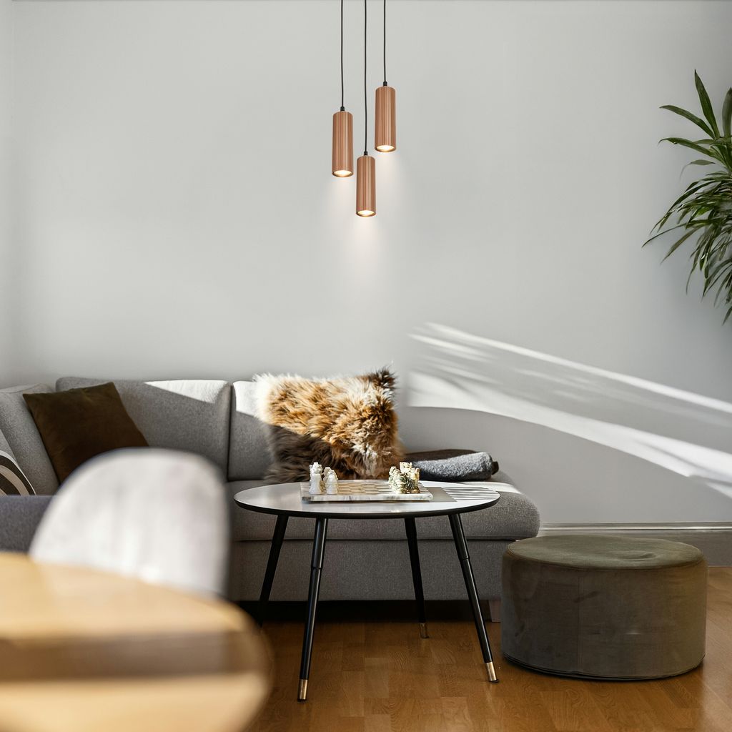 Ida Pendant Light - GU10 Socket, Max. 9W, Height-Adjustable, Coffee-Warm Grey