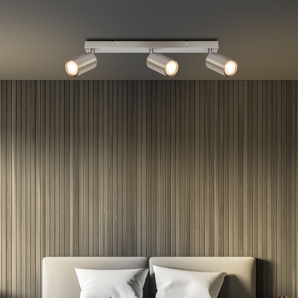 Deckenstrahler Deckenleuchte Deckenlampe Schlafzimmer Schwenkbar 3-flammig GU10 6
