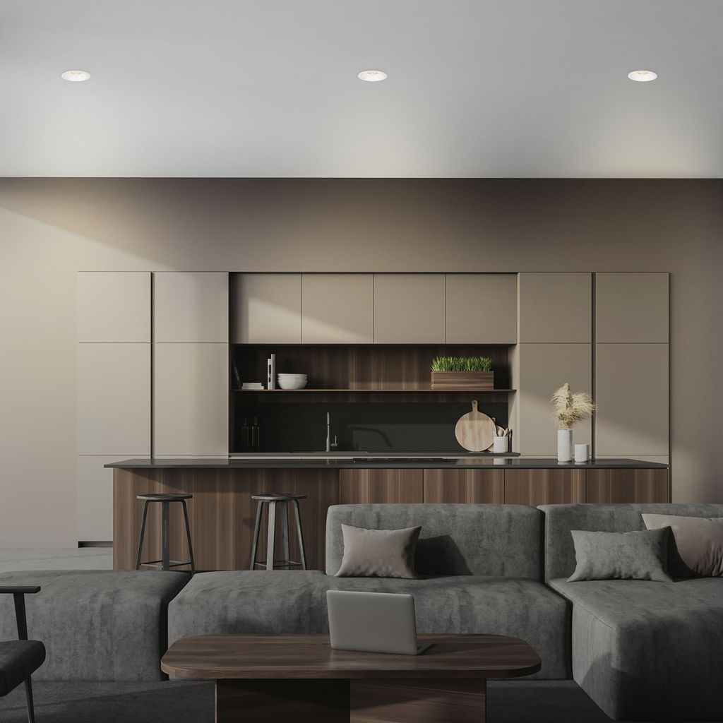 Briloner Leuchten FONDO 3er Set Einbauleuchten 3x GU10 Fernbedienung Kunststoff Weiß 3