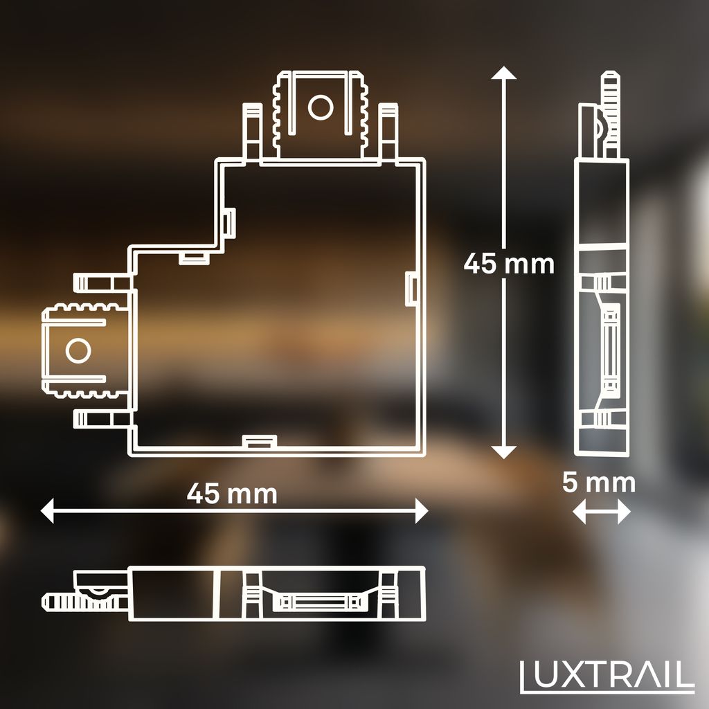 Briloner Luxtrail Schienensystem. Zubehör. Erweiterungskomponente. Schwarz. 4.5 cm 4