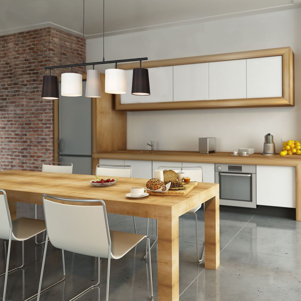 Pendelleuchte Pendellampe 5xE14 Design by Kare schwarz weiß grau Briloner 10