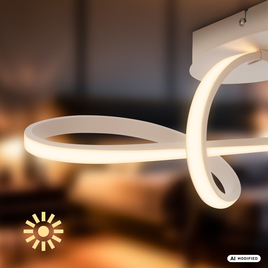 Swirl Deckenleuchte - 22W, 2900lm, LED, Warmweiß, Beige