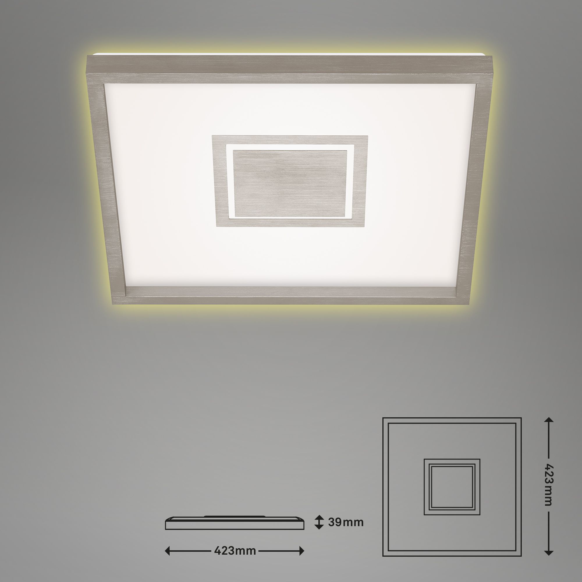 LED Panel 42.3 cm 3000 LUMEN 22 WATT Matt-Nickel 20