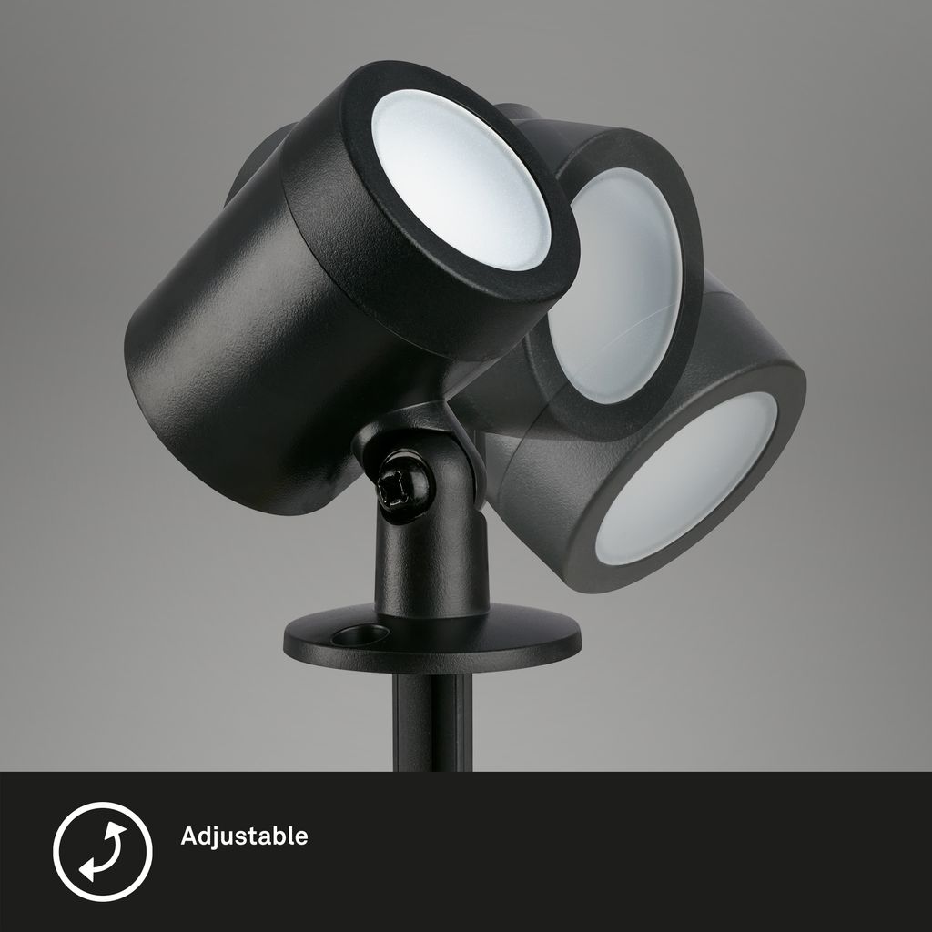 Briloner LED Gartenstrahler, Stecker, Spritzwasserschutz, schwenkbar