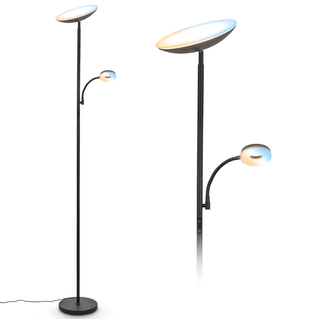 Sira Stehlampe - Dimmbar, LED, Lesearm, CCT, Schwarz
