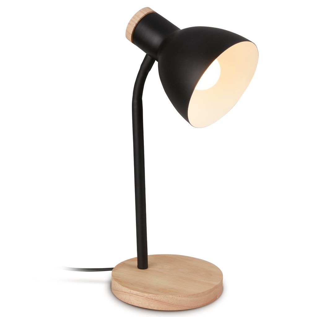 Prep Tischlampe - mit Schalter, E14 Fassung, max. 10W, Schwarz-Holz