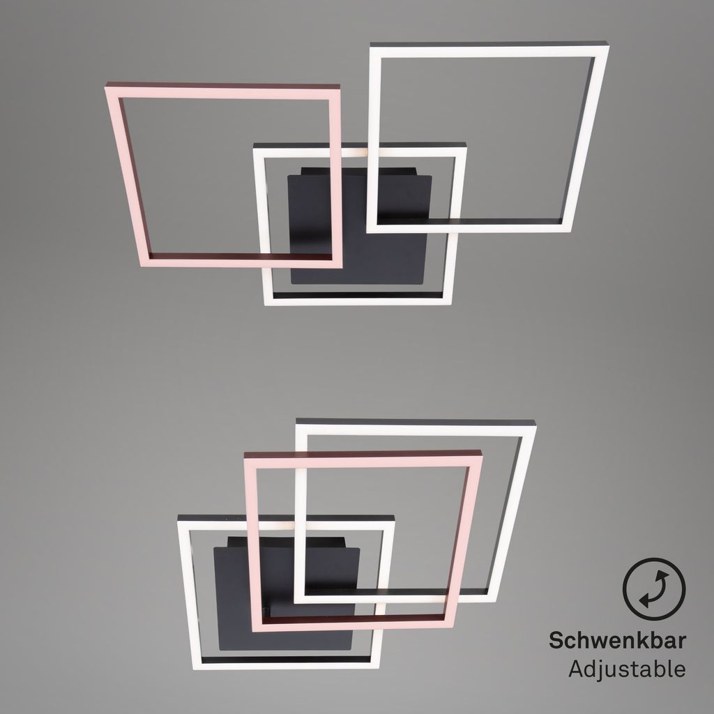 LED Deckenleuchte Dimmbar drehbar 30 W schwarz Metall-Kunststoff Briloner 7