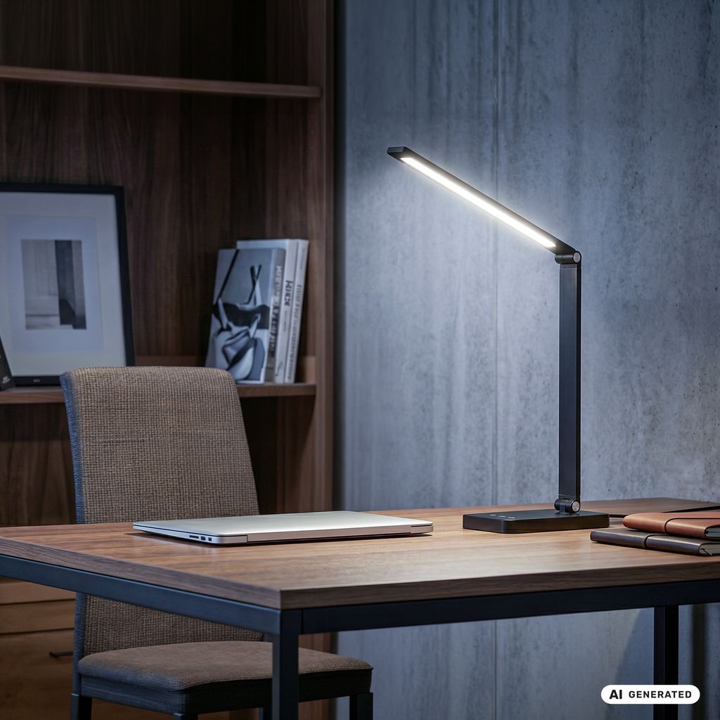 Rick Schreibtischlampe - 4,8W, 400lm, LED, Touch, Dimmbar, CCT, Schwarz