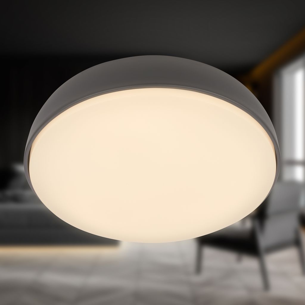 Nikan Deckenleuchte Ø28,5 cm - 12W, 1200lm, LED, 3000K Warmweiß, Anthrazit