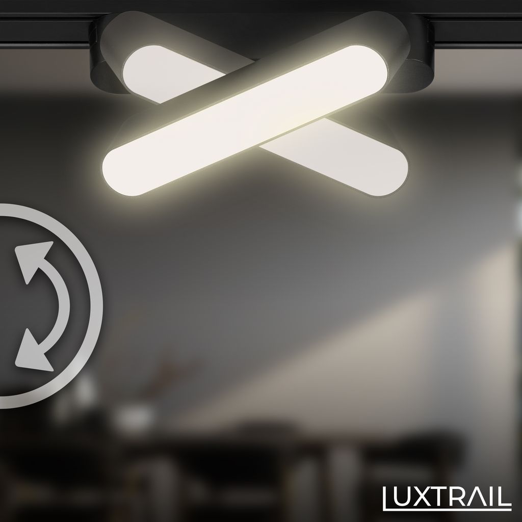 Briloner Luxtrail Schienensystem, 4x LED Spots, 2x LED Tracklight, L-Form, Weiß