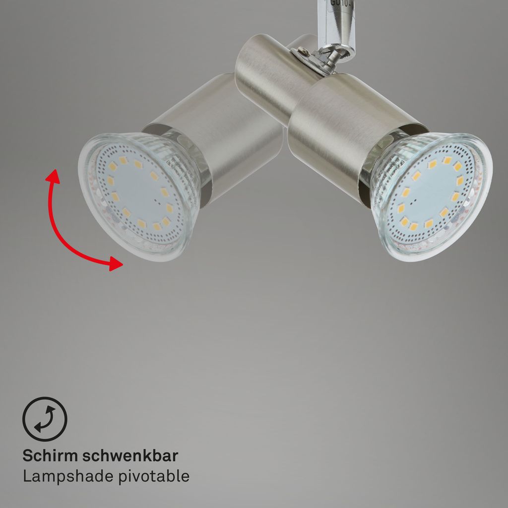 Spotlight 120 cm 6x GU10 18W 1680lm mat-nikkel