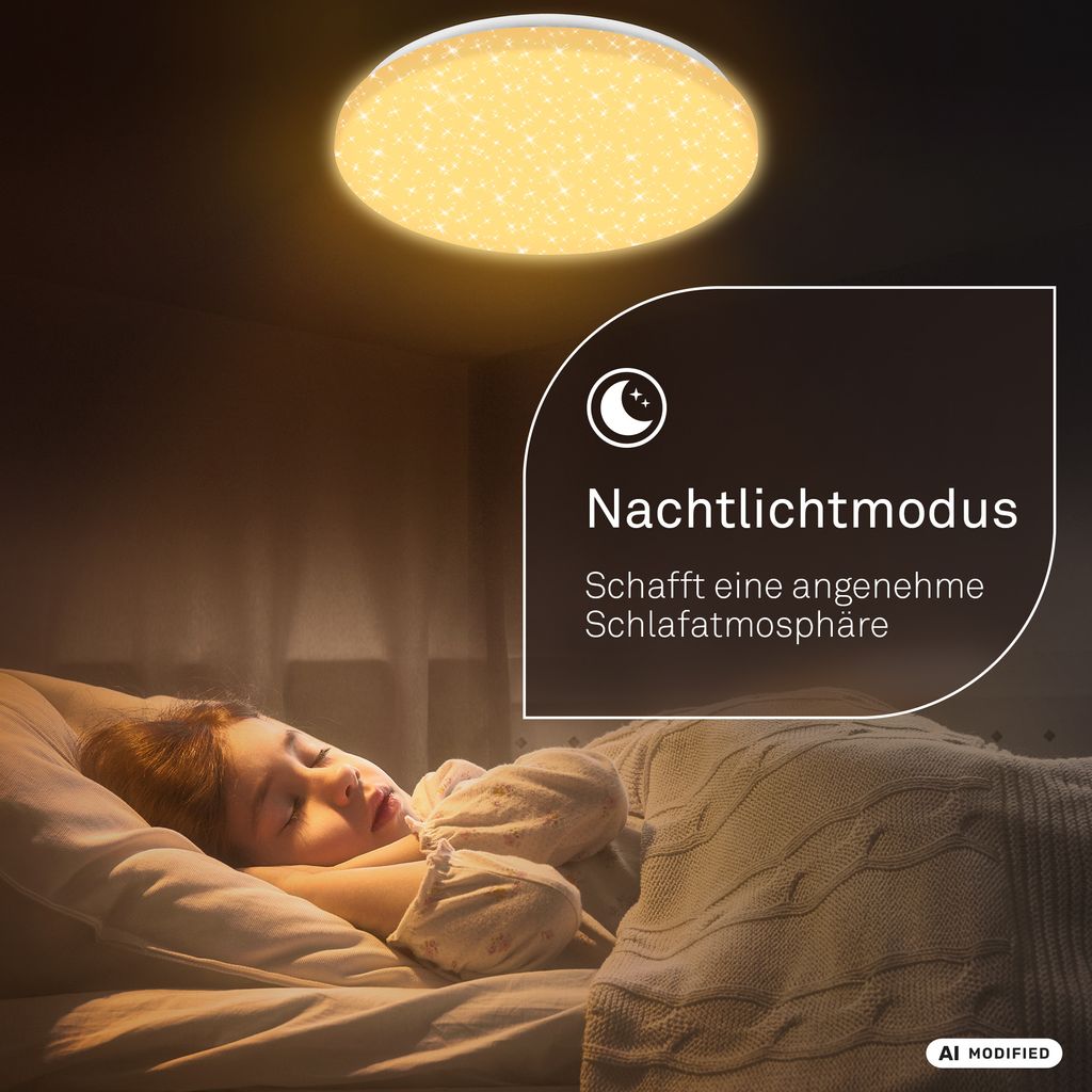 Verb A Deckenlampe Ø38 cm - mit EEK A Lichtquelle*, Dimmbar, Fernbedienung, CCT, Weiß