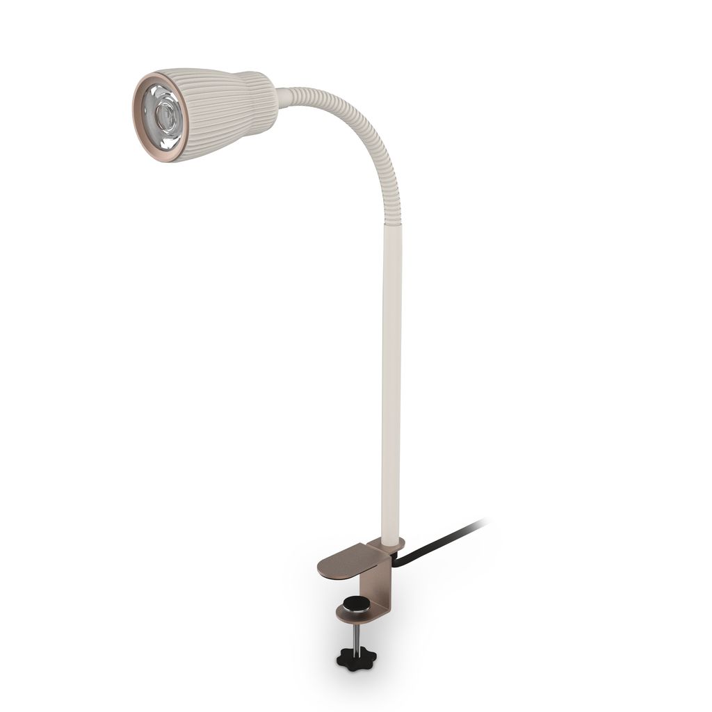 Riff Klemmlampe - 3,5W, 400lm, LED, Schwenkbar, Warmweiß, Warm Grey-Coffee