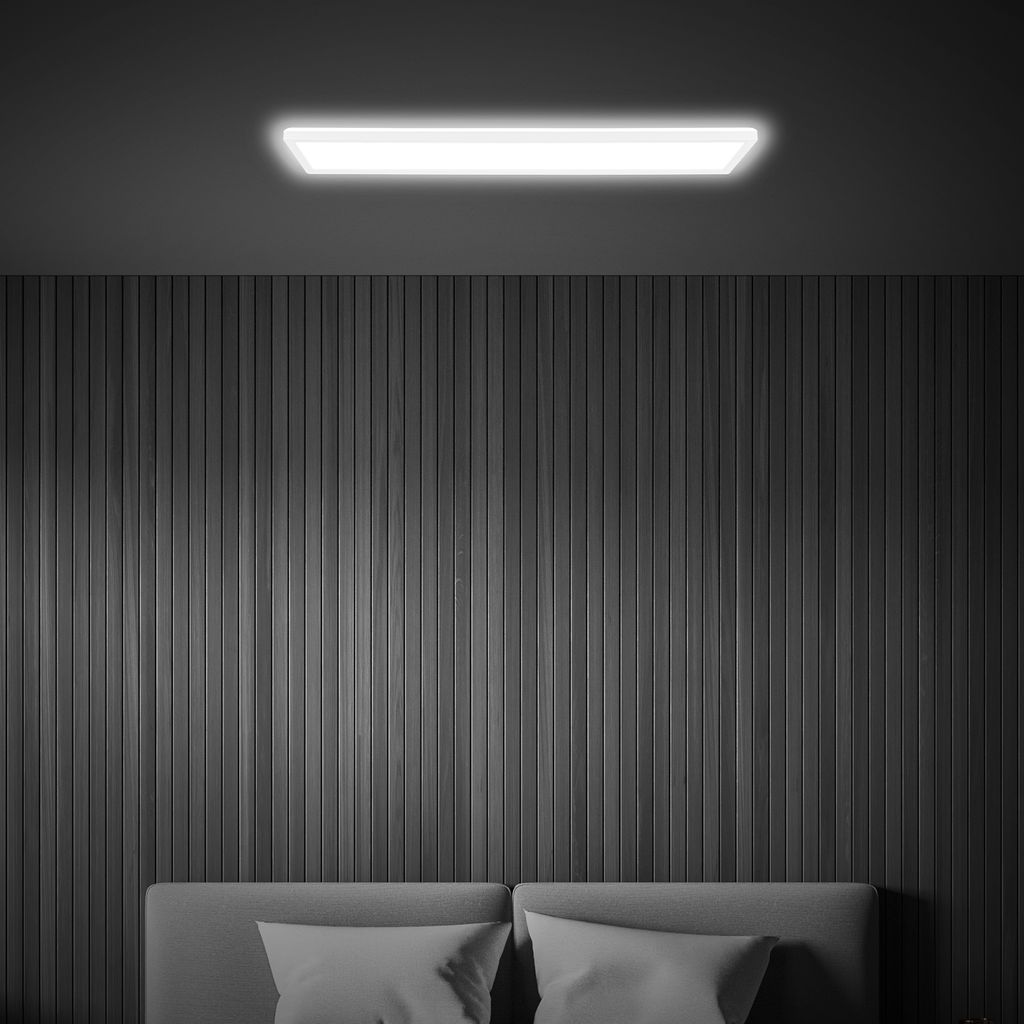 LED Deckenlampe 98cm LED Panel Deckenleuchte Flach Indirektes Licht Flurlampe 5