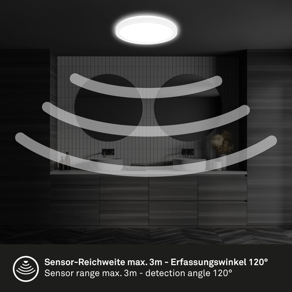 LED Deckenlampe Bewegungsmelder IP44 LED Badlampe Badezimmerleuchte Flach 4