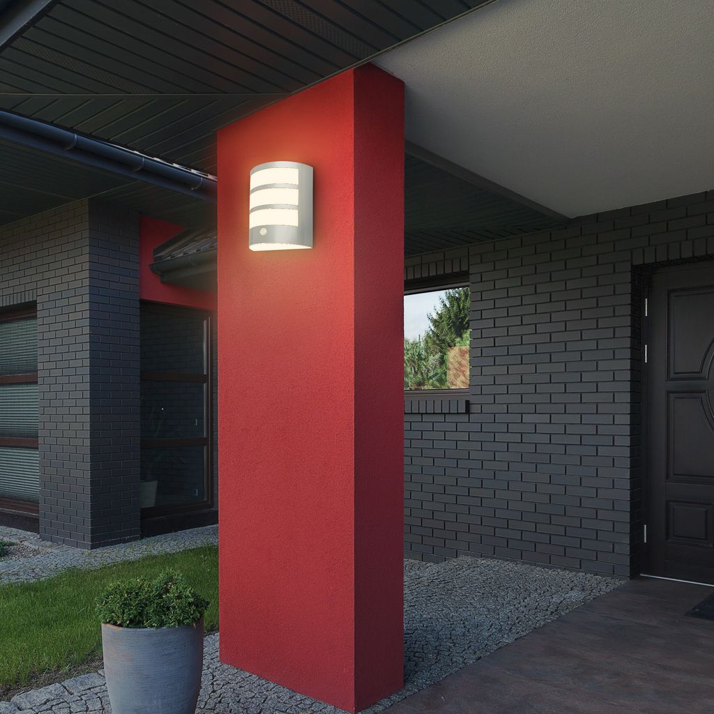 Wandlampe Akku Außenleuchte Außenbeleuchtung Bewegungsmelder Dämmerungssensor 7