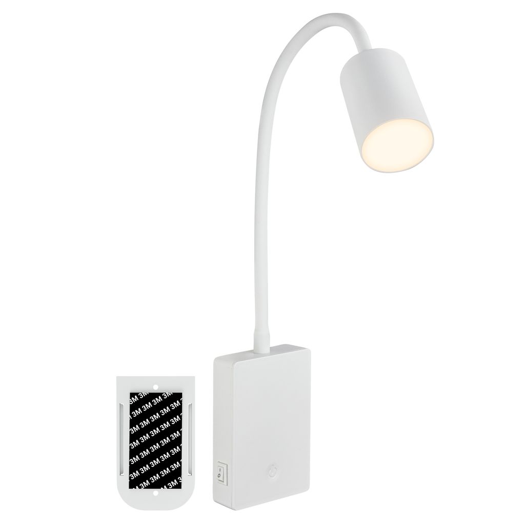 Smooth Leselampe - 2W, 150lm, Akku, LED, Dimmbar, Weiß