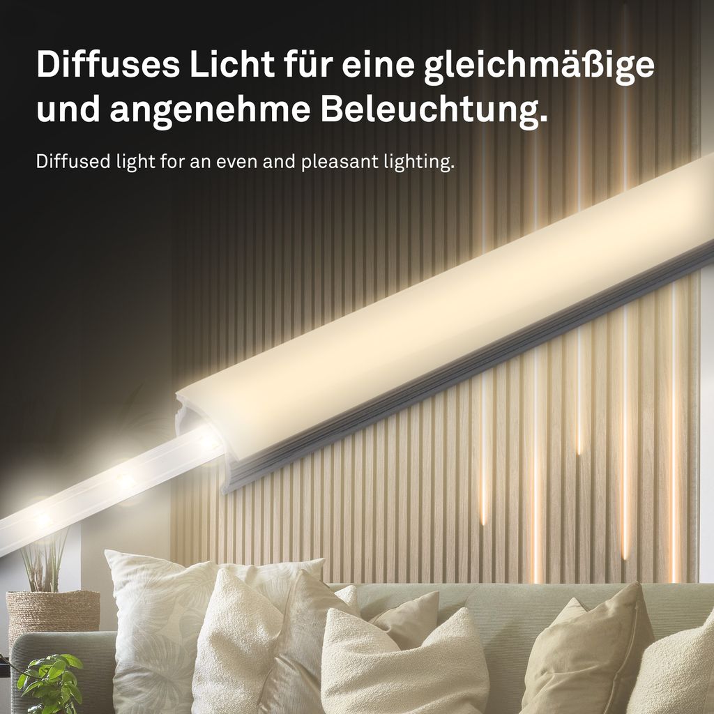 Pimp your Panel Diffusor 11mm Spaltbreite - für Wandpaneele, Klemmbar, Kürzbar, dunkle Rauchoptik
